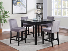 Load image into Gallery viewer, D206-Black Marble Dining Table With 4 Velvet Chairs
