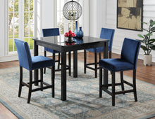 Load image into Gallery viewer, D206-Black Marble Dining Table With 4 Velvet Chairs
