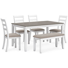 Load image into Gallery viewer, Stonehollow Dining Table and Chairs with Bench (Set of 6)
