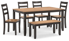 Load image into Gallery viewer, Gesthaven Dining Table with 4 Chairs and Bench (Set of 6) image
