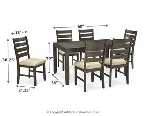 Rokane Dining Table and Chairs (Set of 7)