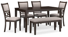 Load image into Gallery viewer, Langwest Dining Table and 4 Chairs and Bench (Set of 6) image
