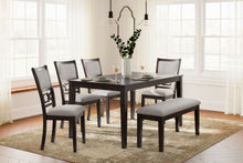 Load image into Gallery viewer, Langwest Dining Table and 4 Chairs and Bench (Set of 6)
