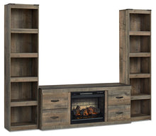Load image into Gallery viewer, Trinell 3-Piece Entertainment Center with Electric Fireplace
