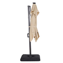 Load image into Gallery viewer, Xico 8 Ft Square Umbrella w/ Double Top w/ LED Light + 37" Large Base
