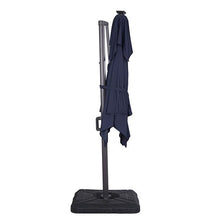 Load image into Gallery viewer, Xico 8 Ft Square Umbrella w/ Double Top w/ LED Light + 37" Large Base
