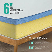 Load image into Gallery viewer, Artemisia 6" Full, Queen, &amp; Twin Memory Foam Mattress
