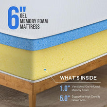 Load image into Gallery viewer, Artemisia 6" Full, Queen, &amp; Twin Memory Foam Mattress
