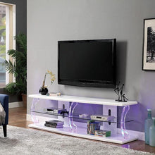 Load image into Gallery viewer, Ernst White/Clear 60" TV Stand

