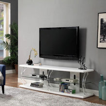 Load image into Gallery viewer, Ernst White/Clear 60" TV Stand

