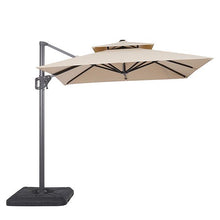Load image into Gallery viewer, Fida 8 Ft Square Umbrella w/ Double Top + 37" Large Base
