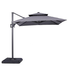 Load image into Gallery viewer, Fida 8 Ft Square Umbrella w/ Double Top + 37" Large Base

