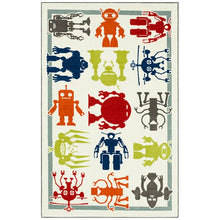Load image into Gallery viewer, BARON 5' X 8', Area Rug, Robots, Multi/Ivory
