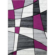 Load image into Gallery viewer, Niksar Gray/Purple 5' X 7' Area Rug
