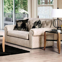 Load image into Gallery viewer, Parshall Beige W/ Gold Highlights Love Seat
