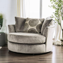Load image into Gallery viewer, Bonaventura Gray/Pattern Swivel Chair
