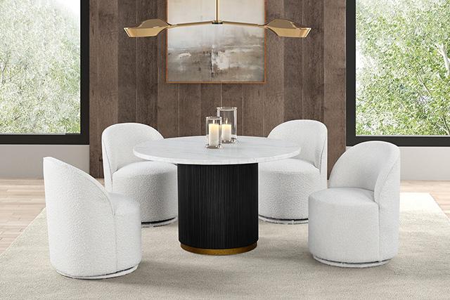 Varde 5 Pc Dining Table Set White