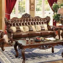 Load image into Gallery viewer, Jericho Brown/Dark Oak Sofa
