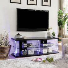 Load image into Gallery viewer, Ernst Black/Clear 60" TV Stand
