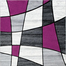 Load image into Gallery viewer, Niksar Gray/Purple 5' X 7' Area Rug
