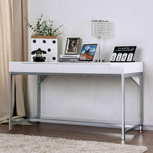 Load image into Gallery viewer, Loke White/Chrome Computer Desk
