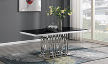 Load image into Gallery viewer, Dining Table (Black Marble) &amp; 6 Gray Velvet Chairs

