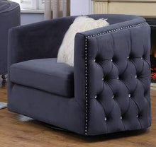 Load image into Gallery viewer, Galaxy Home Afreen Upholstered Chair in Gray GHF-808857772725 image

