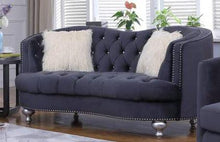 Load image into Gallery viewer, Galaxy Home Afreen Upholstered Loveseat in Gray GHF-808857661579
