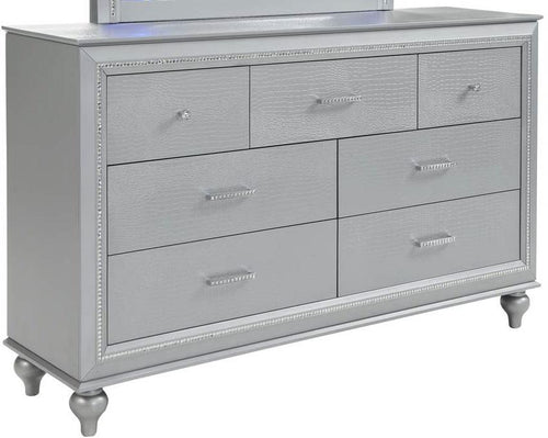 Galaxy Home Amber 7 Drawer Dresser in Silver GHF-808857997609 image