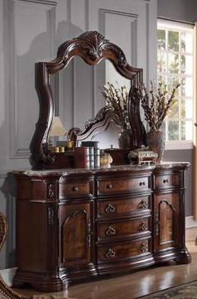 Galaxy Home Bombay 7 Drawer Dresser in Warm Cherry GHF-808857932136
