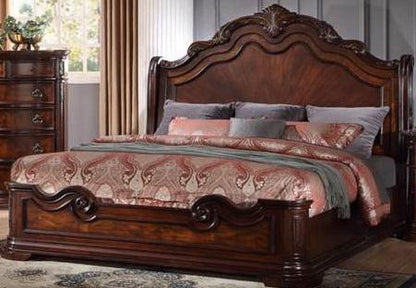 Galaxy Home Bombay King Panel Bed in Warm Cherry GHF-808857896520