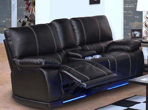 Galaxy Home Electron Power Recliner Loveseat in Black GHF-808857589897 image