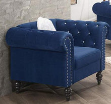 Load image into Gallery viewer, Galaxy Home Emma Chair in Navy Blue GHF-808857642233 image
