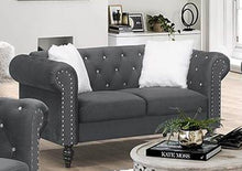 Load image into Gallery viewer, Galaxy Home Emma Loveseat in Gray GHF-808857544742 image
