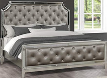 Load image into Gallery viewer, Galaxy Home Harmony King Panel Bed in Silver GHF-808857767042 image
