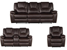 Load image into Gallery viewer, Galaxy Home Hong Kong Reclining Sofa in Brown GHF-733569214310
