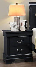 Load image into Gallery viewer, Galaxy Home Louis Phillipe 2 Drawer Nightstand in Black GHF-808857540270 image
