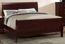 Load image into Gallery viewer, Galaxy Home Louis Phillipe Twin Sleigh Bed in Cherry GHF-808857629654 image
