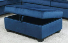 Load image into Gallery viewer, Galaxy Home Omega Storage Ottoman in Navy GHF-808857791733 image
