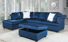 Load image into Gallery viewer, Galaxy Home Omega Storage Ottoman in Navy GHF-808857791733
