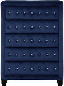 Galaxy Home Sophia 5 Drawer Chest in Blue GHF-733569243150 image