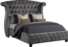Load image into Gallery viewer, Galaxy Home Sophia King Upholstered Bed in Gray GHF-733569352944 image
