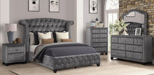 Load image into Gallery viewer, Galaxy Home Sophia King Upholstered Bed in Gray GHF-733569352944
