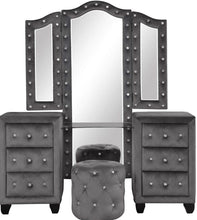 Load image into Gallery viewer, Galaxy Home Sophia Vanity Set in Gray GHF-733569202201 image
