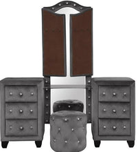 Load image into Gallery viewer, Galaxy Home Sophia Vanity Set in Gray GHF-733569202201
