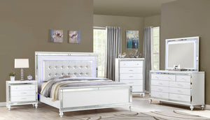 Galaxy Home Sterling Full Panel Bed in White GHF-808857960030