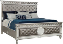 Load image into Gallery viewer, Galaxy Home Symphony King Panel Bed in Silver GHF-808857826862 image
