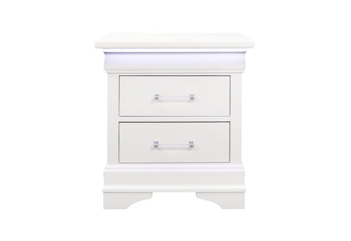 CHARLIE WHITE NIGHTSTAND WITH LED image