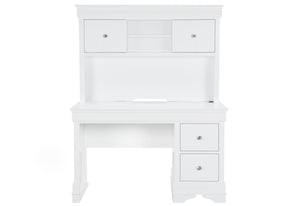 POMPEI METALLIC WHITE DESK WITH HUTCH image