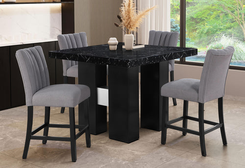 D04 BLACK BAR TABLE AND D8685BS GREY image